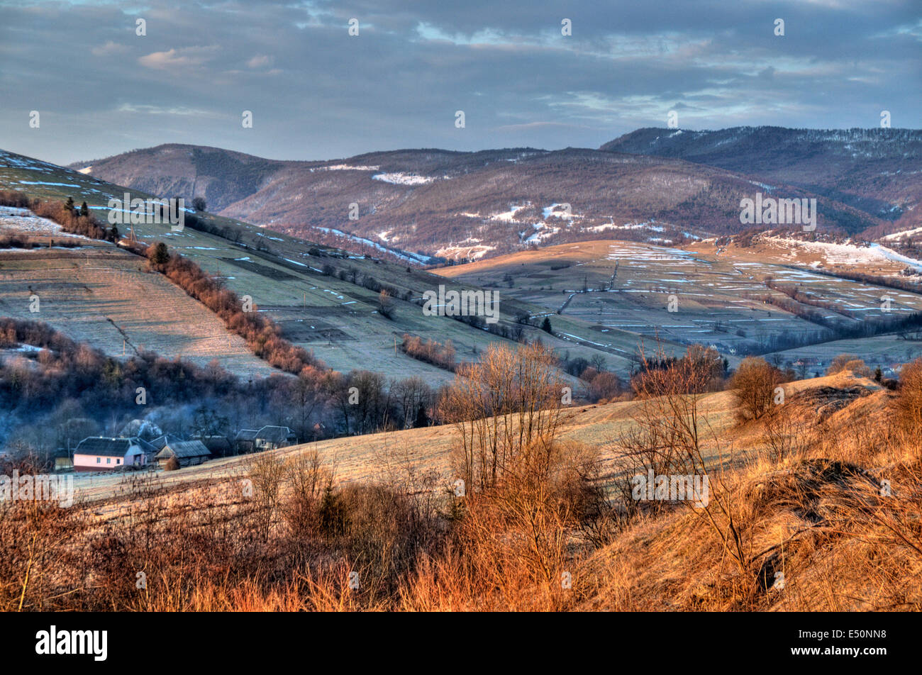 morning landscape Carpathian Mountains Stock Photo - Alamy