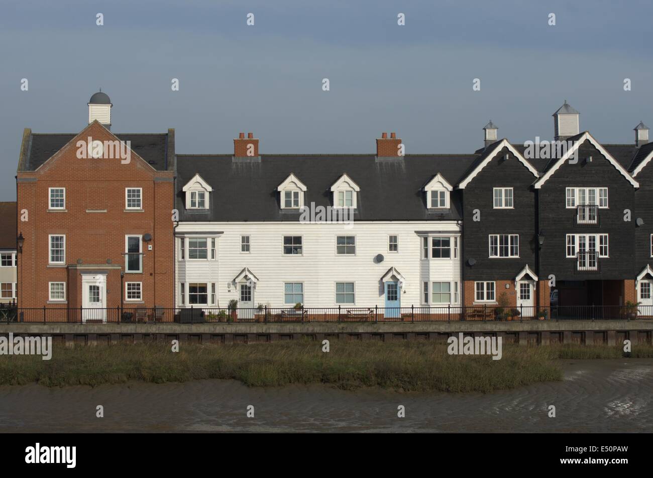 Riverside Houses Stock Photo Alamy