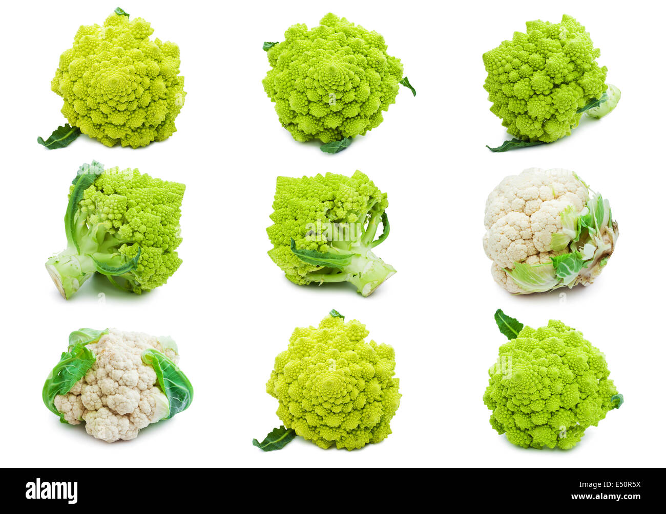 Cauliflower and broccoli Stock Photo Alamy