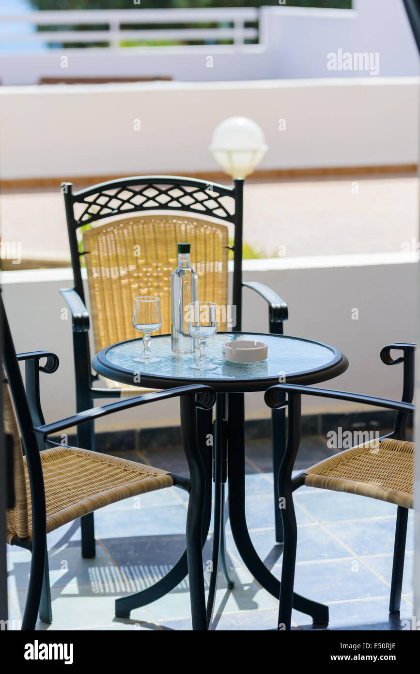 table chair on the veranda Stock Photo