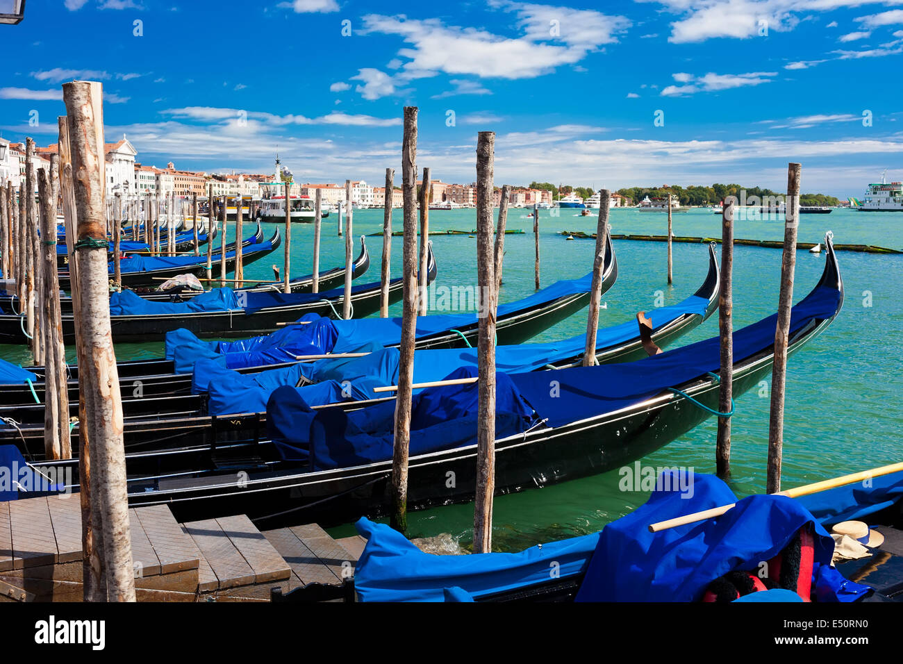 Gondolas in Venice Stock Photo - Alamy
