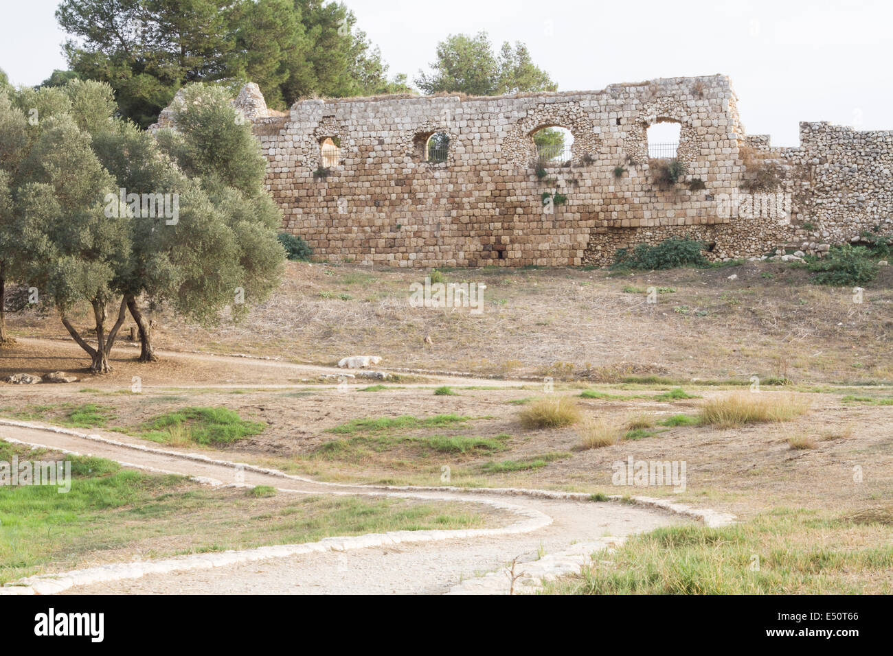 Antipatris fortress . Stock Photo