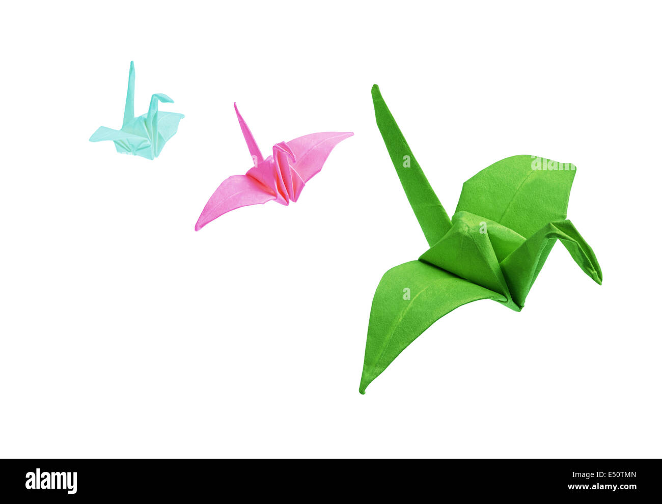 Origami birds Stock Photo