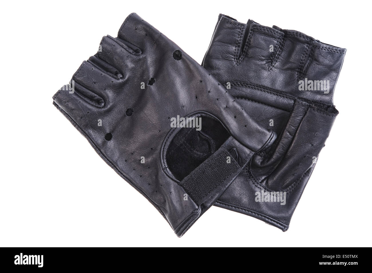 Leather driving gloves Stock Photo
