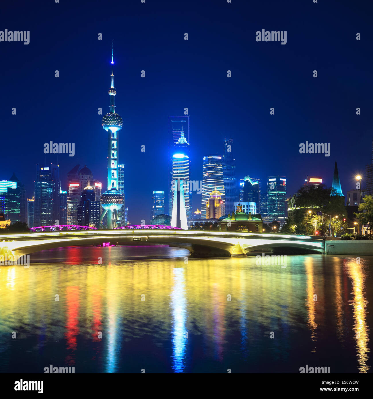 charming night in shanghai Stock Photo