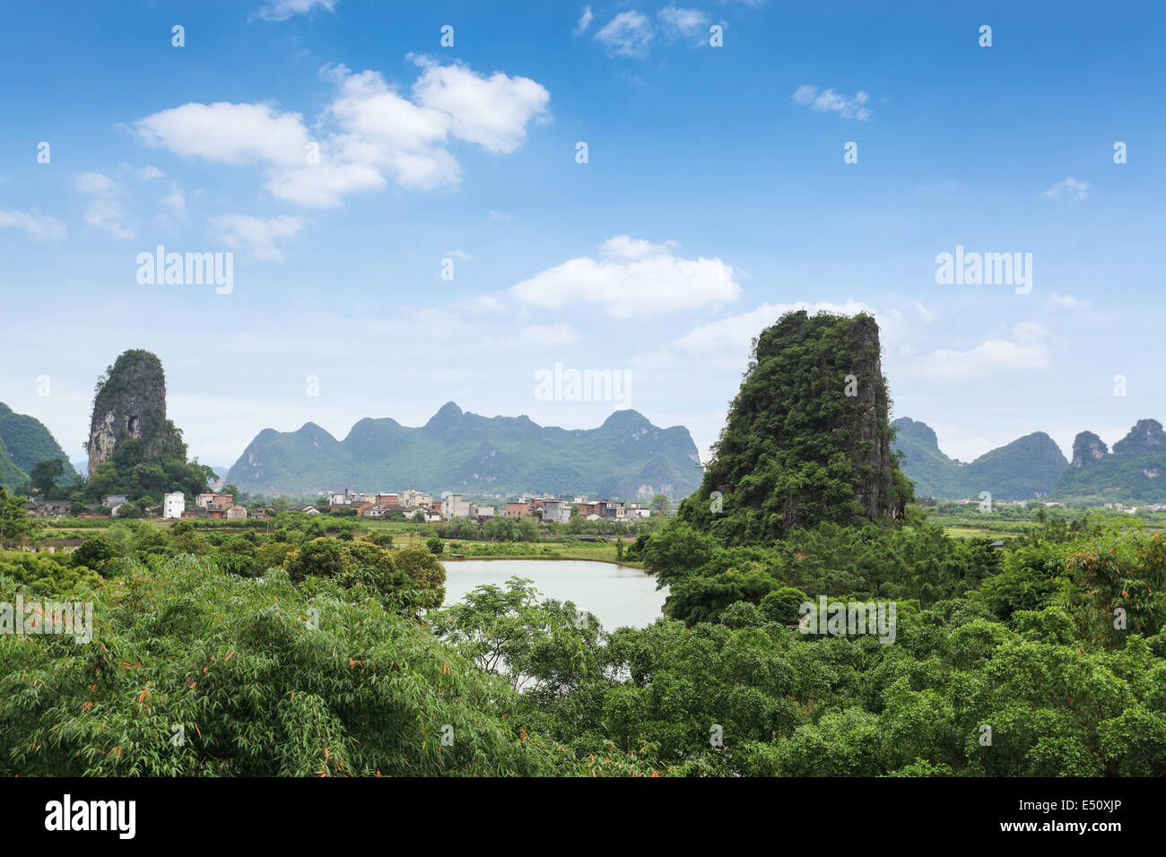 karst mountain scenery Stock Photo