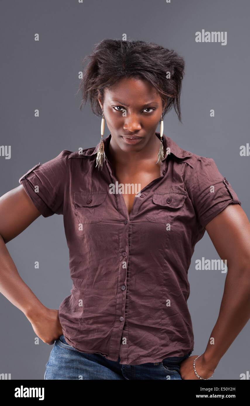 Portrait of a young beautiful black woman Stock Photo - Alamy