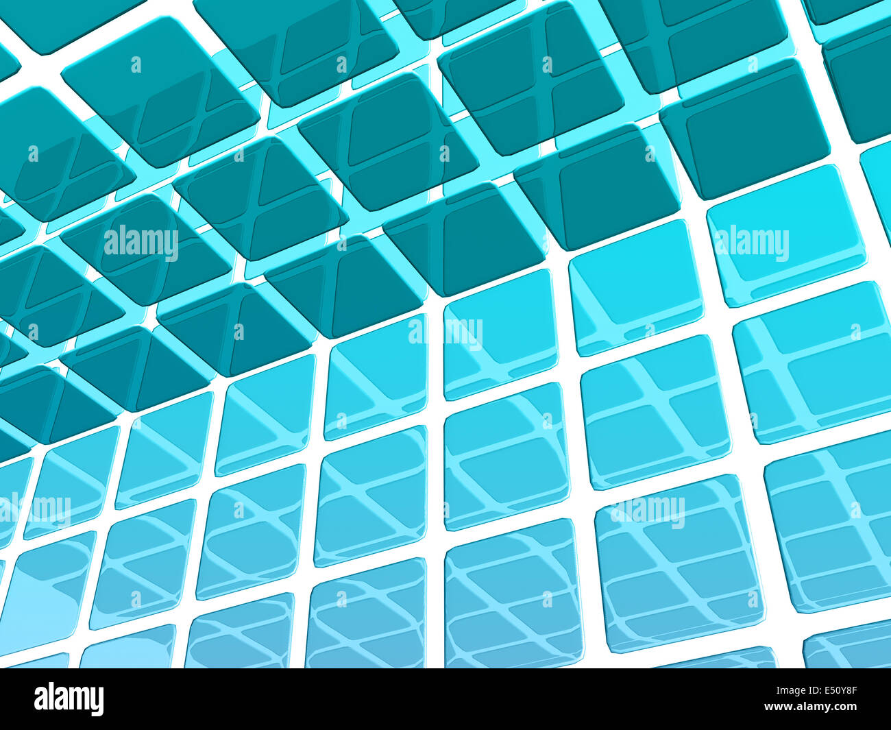 Blue dimensional shapes with highlights and reflections Stock Photo - Alamy