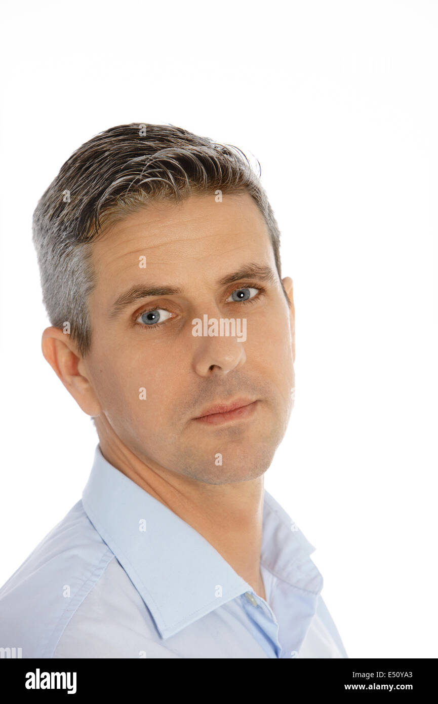 Serious handsome middle-aged man Stock Photo