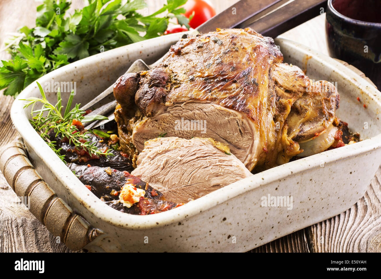 lamb leg roast Stock Photo - Alamy