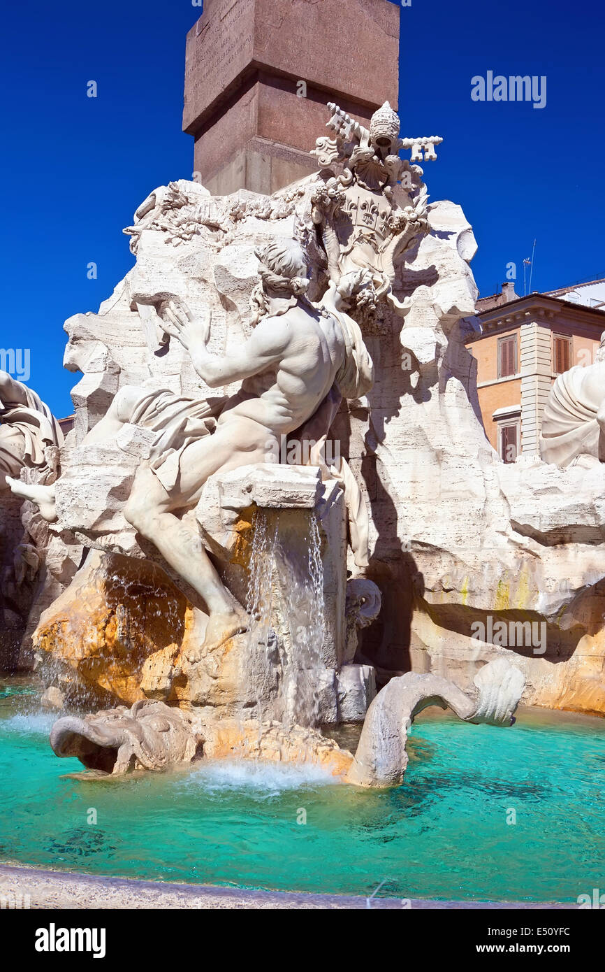 Four Rivers Fountain Stock Photo - Alamy