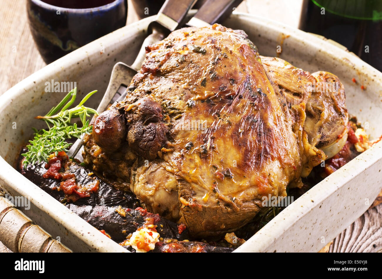 lamb leg roast Stock Photo - Alamy