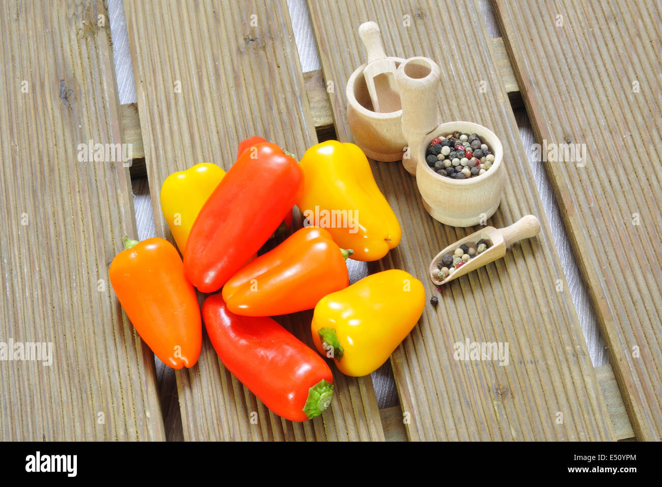 Mini peppers Stock Photo