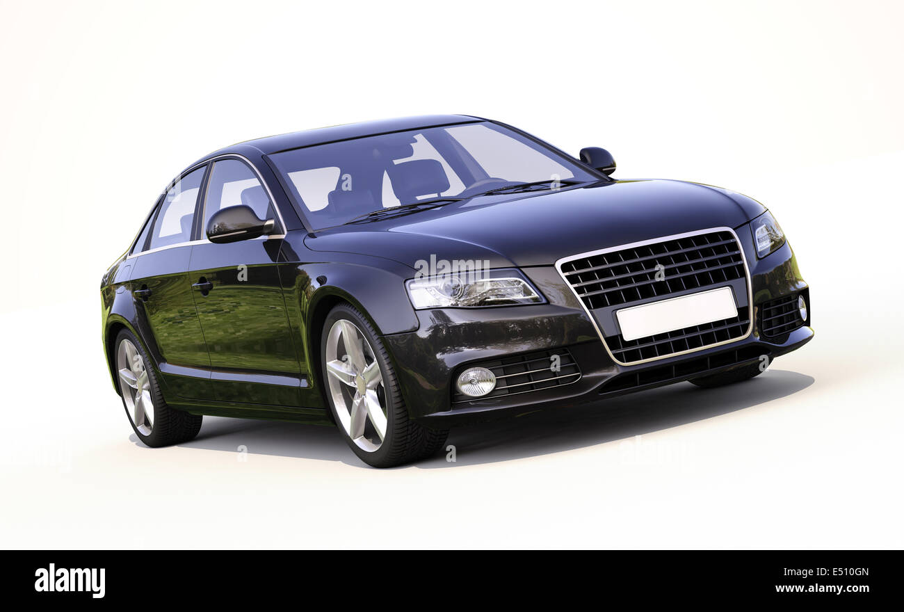 Modern car on a light background Stock Photo - Alamy