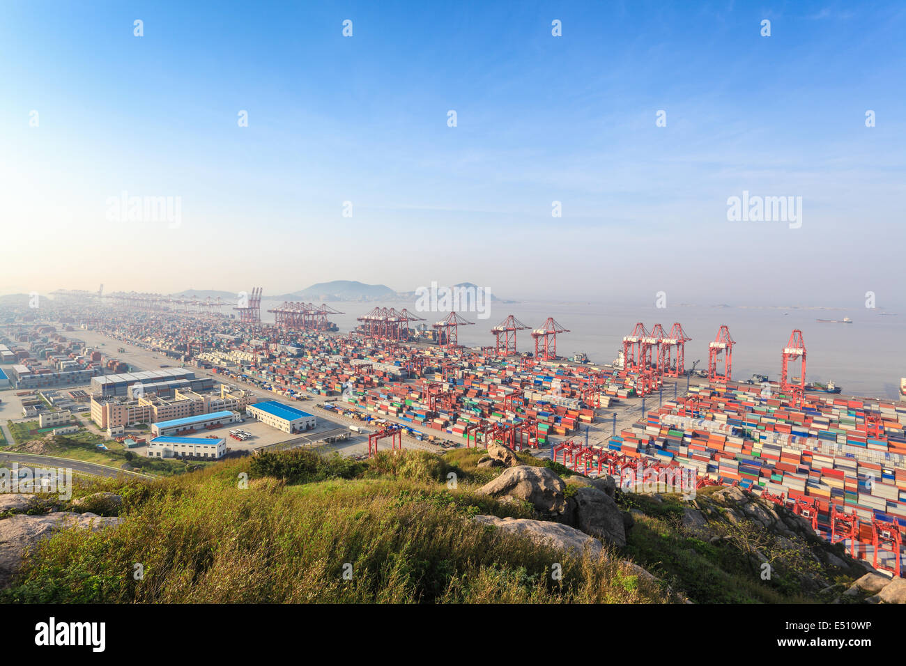 container terminal Stock Photo