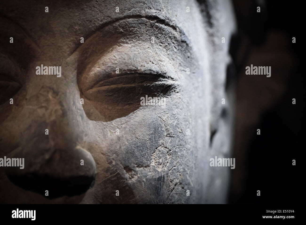 sculpture of buddha closeup Stock Photo