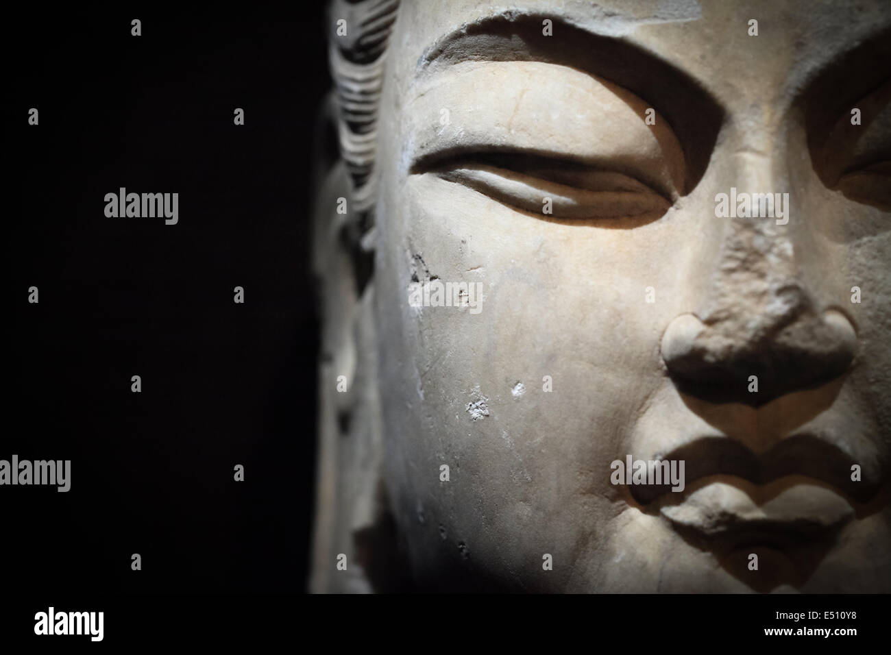 stone buddha closeup Stock Photo