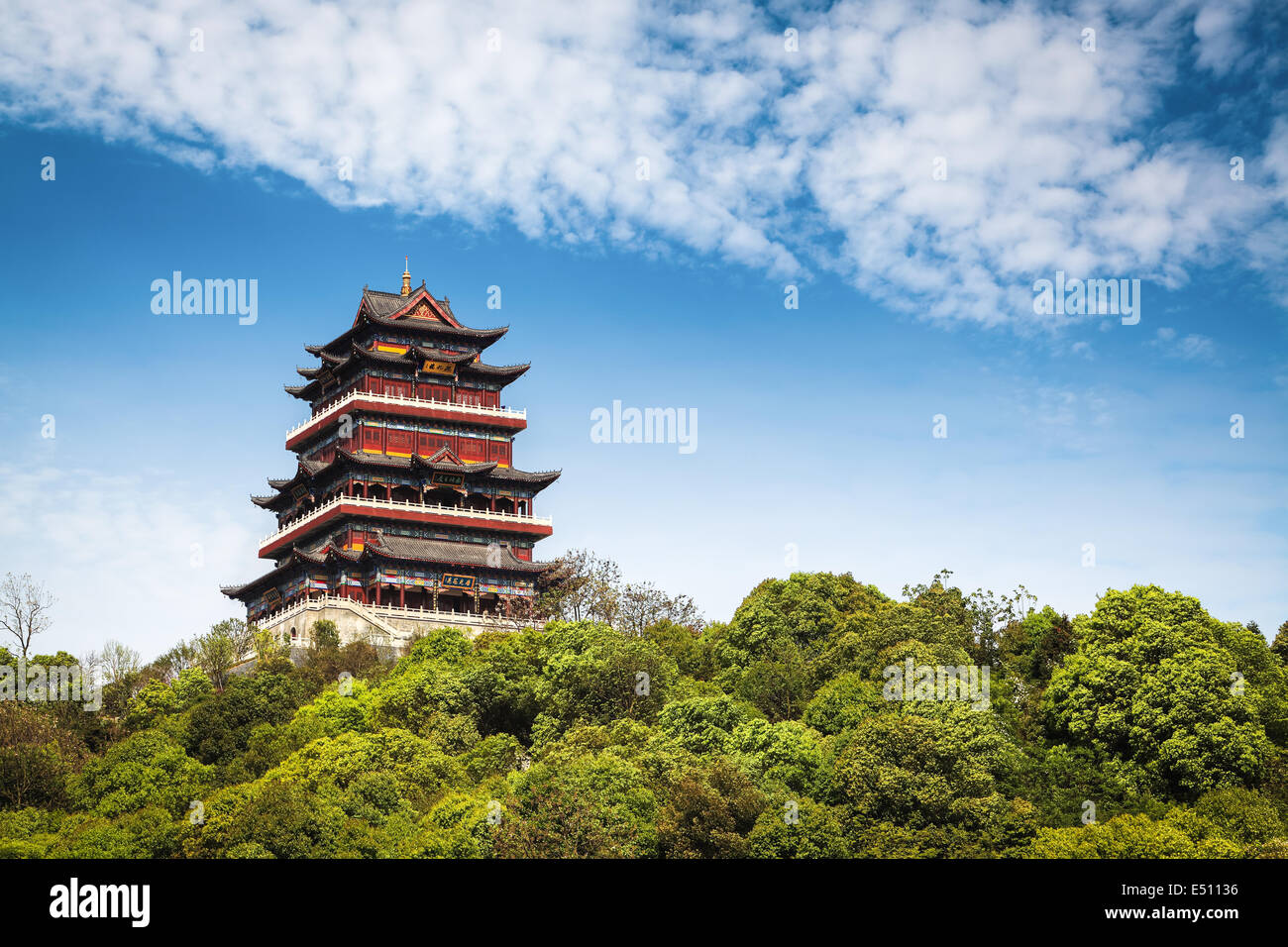 chinese traditional style tower Stock Photo