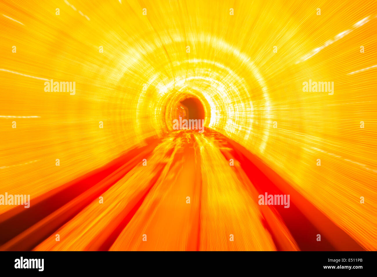 tunnel motion fast background Stock Photo