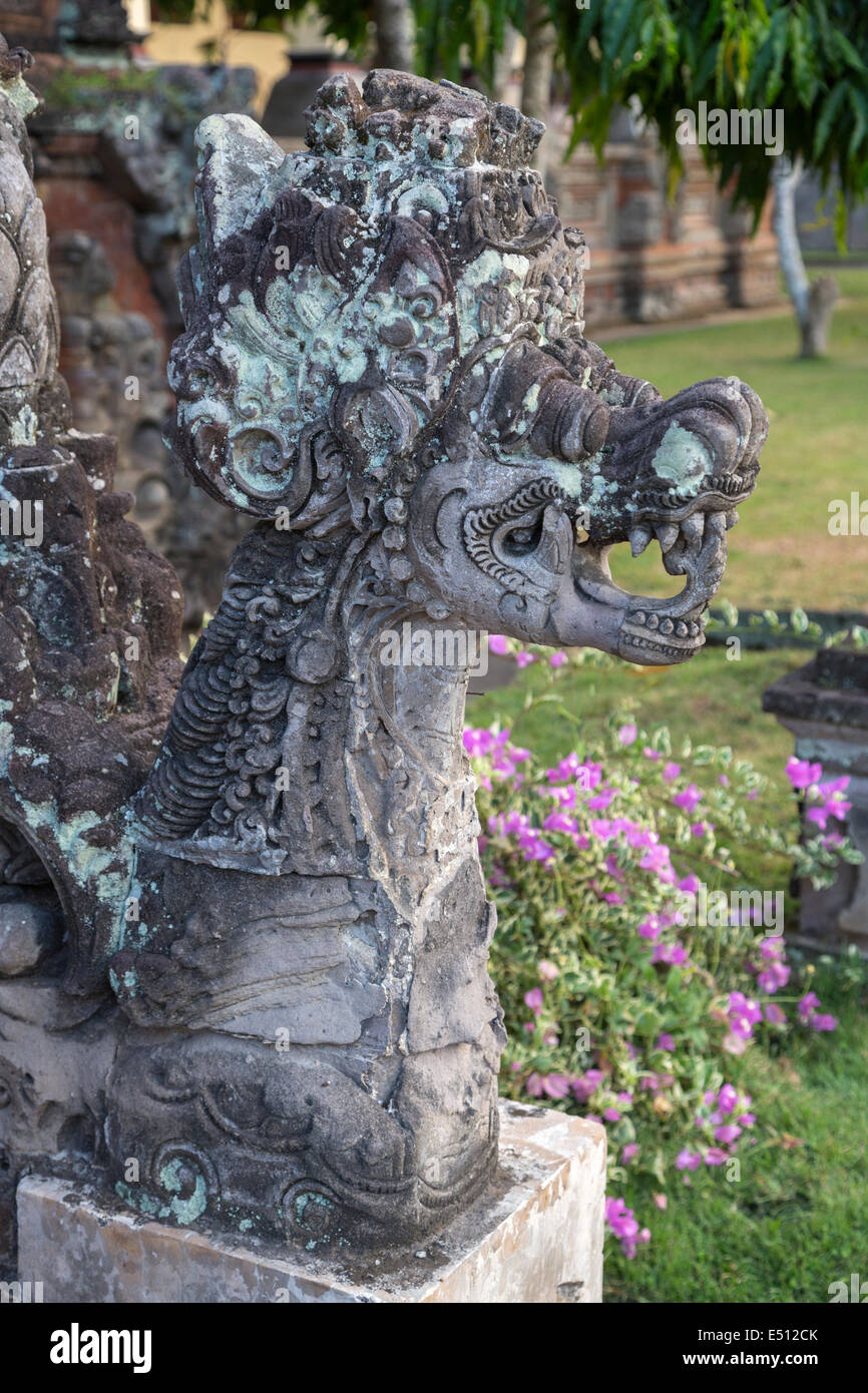 Bali, Indonesia. Hindu Carved Stone Statue inside the Kerta Gosa