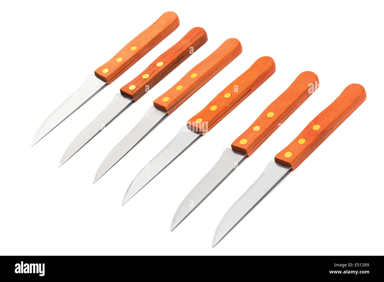 set of kitchen knives Stock Photo Alamy