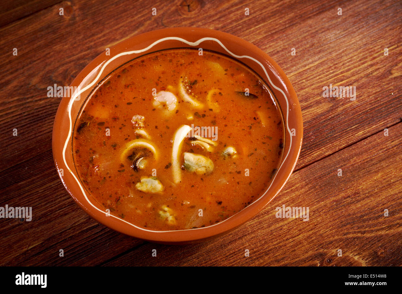 Manhattan clam chowder Stock Photo Alamy