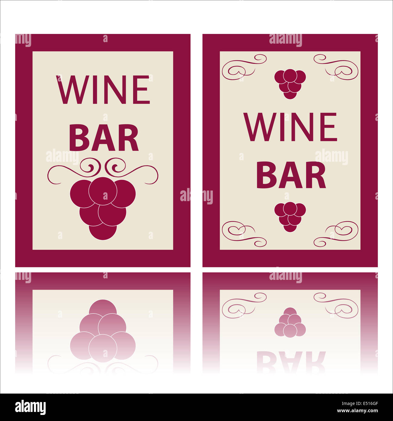 Wine labels Stock Photo