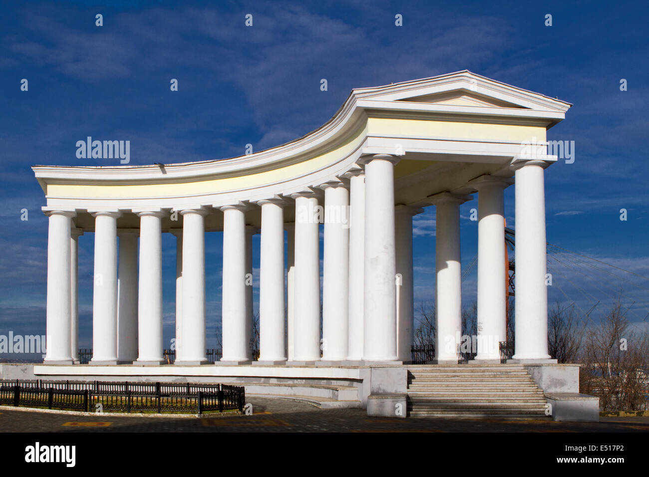 Colonnade at Vorontsov Palace in Odessa Stock Photo