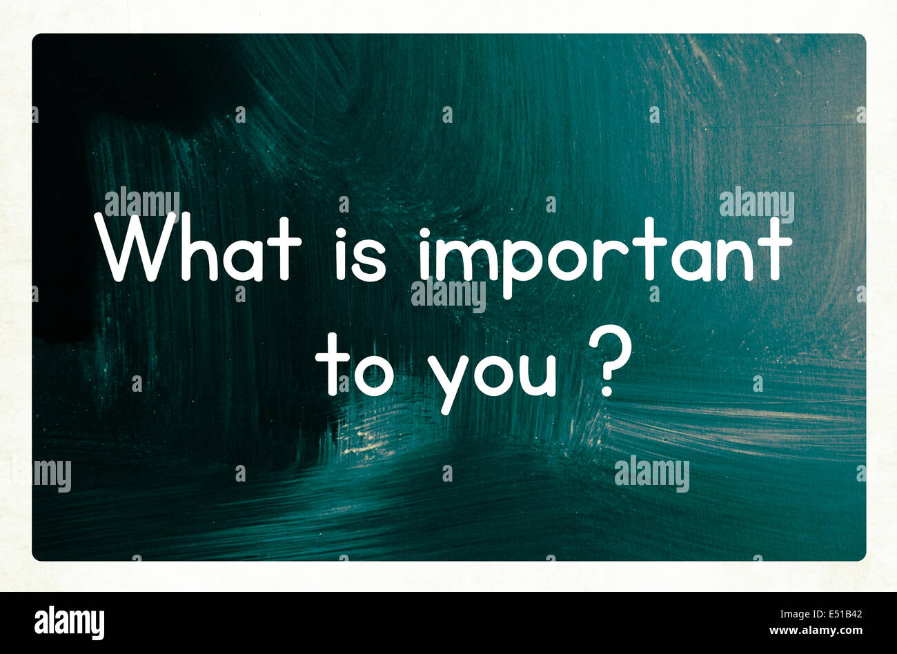 Wht Is Important what is important to you concept Stock Photo - Alamy