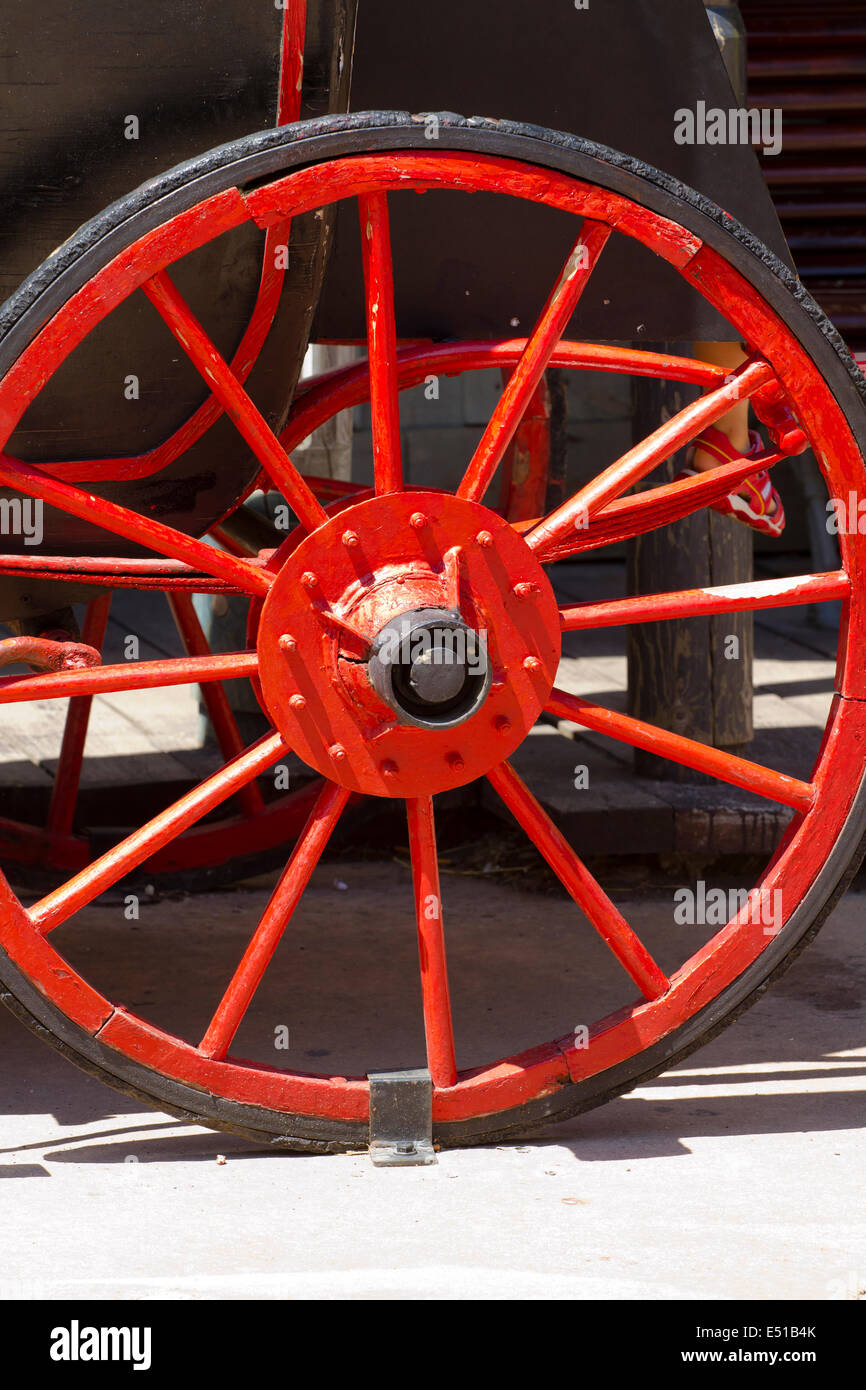 red wagon wheel Stock Photo Alamy