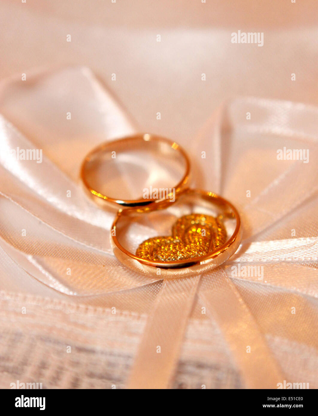 Golden wedding rings Stock Photo Alamy