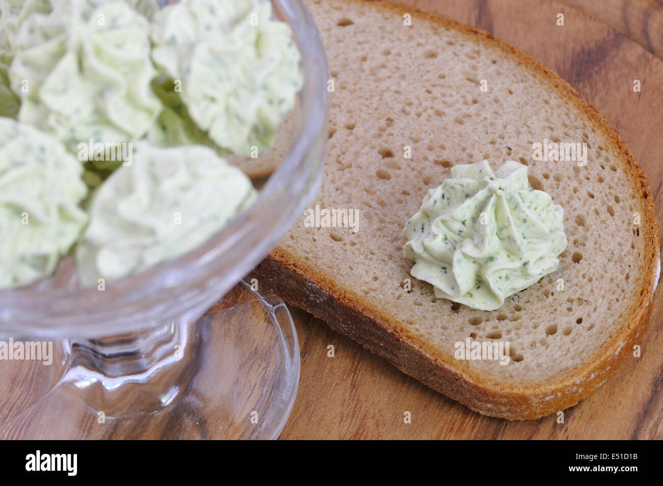 Bread with butter Stock Photo