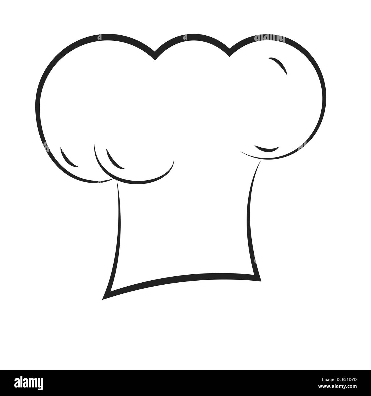 chef hat outline Stock Photo