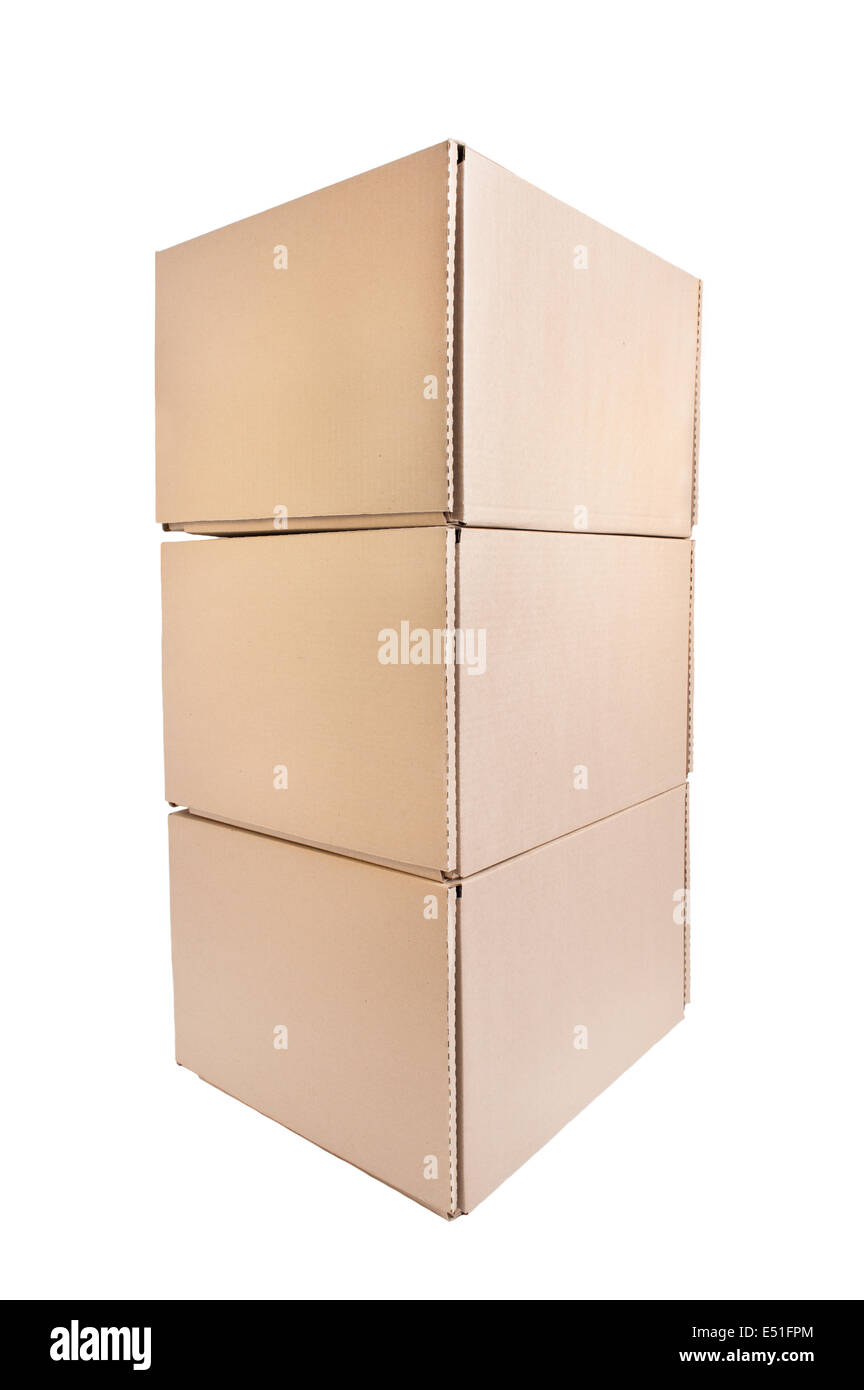 Stack of cardboard boxes Stock Photo Alamy