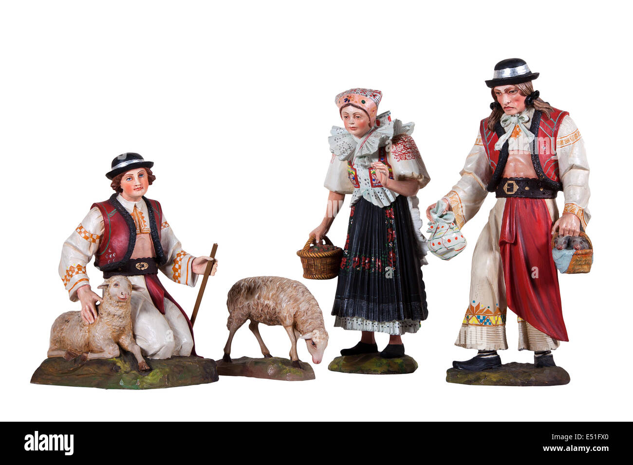 Wooden nativity scene Stock Photo - Alamy