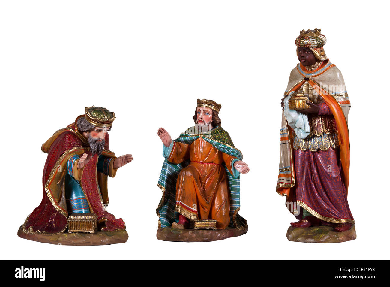 Wooden nativity scene Stock Photo Alamy