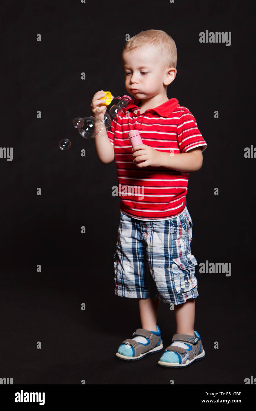 Little boy in the studio Stock Photo