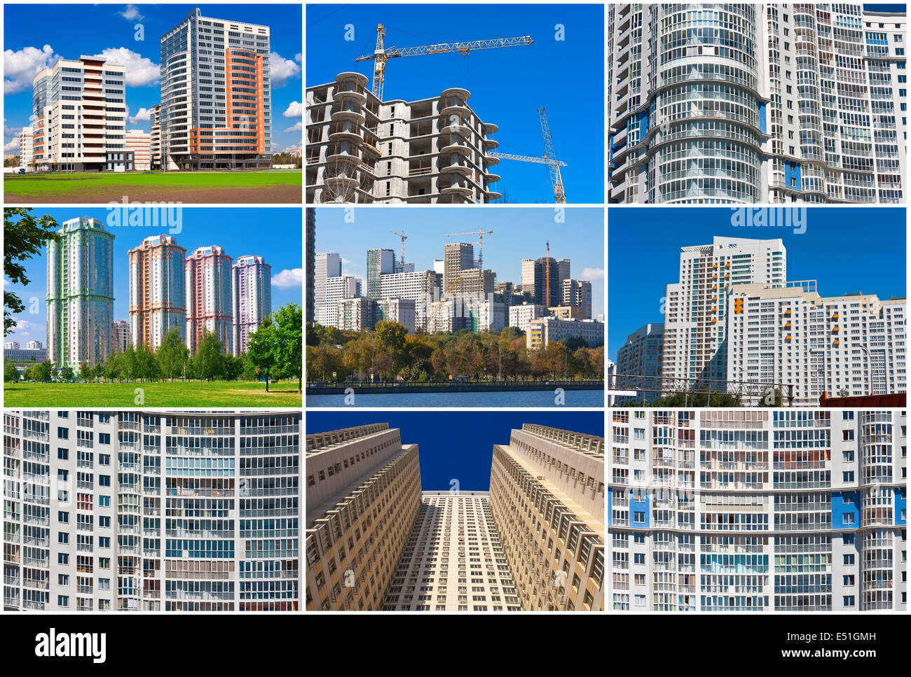 Modern residential building set hi-res stock photography and images - Alamy