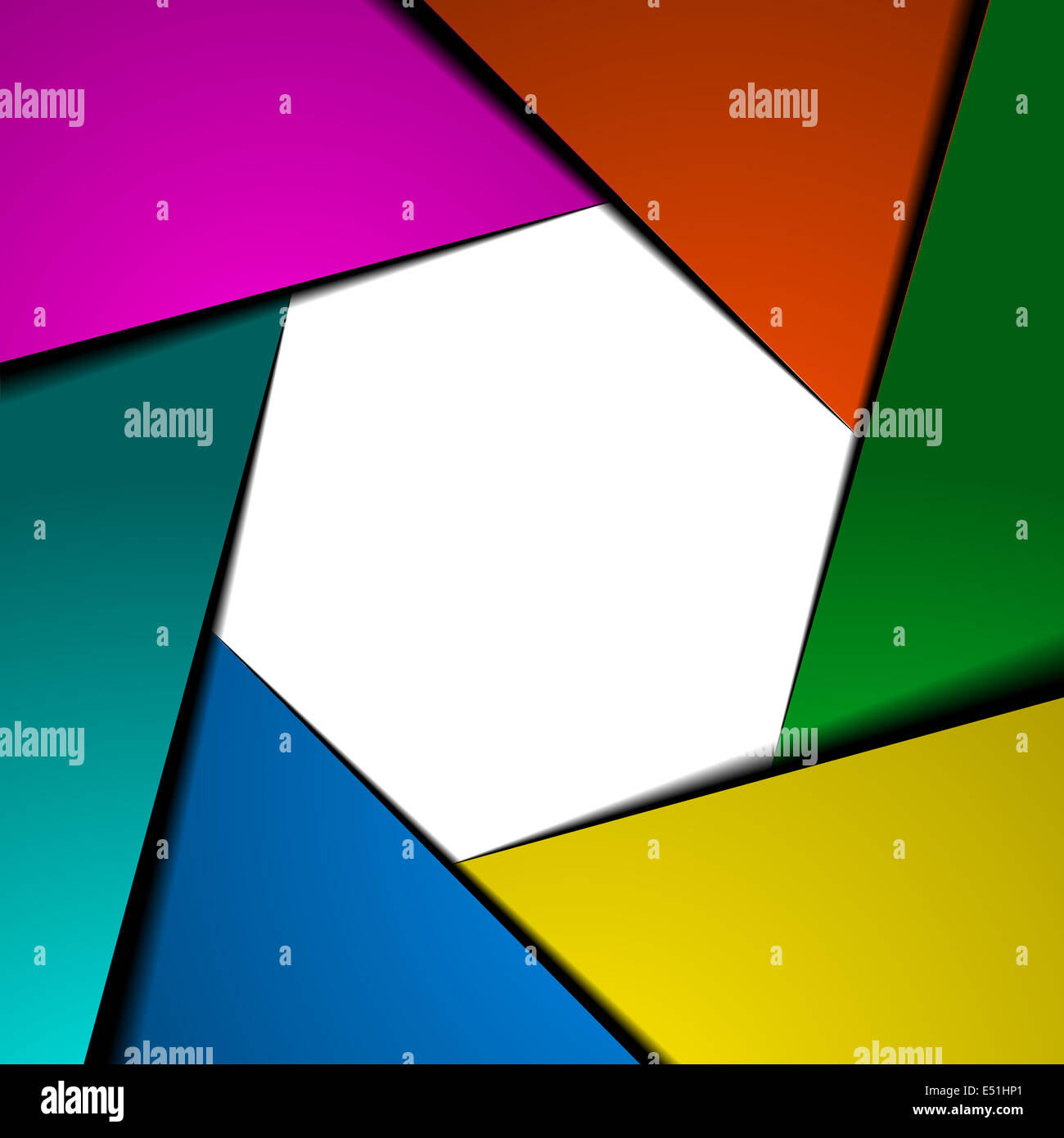 hexagram infographic template Stock Photo