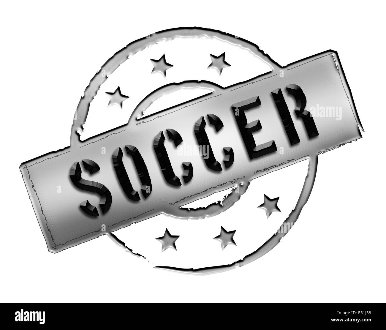 Stamp - soccer Stock Photo