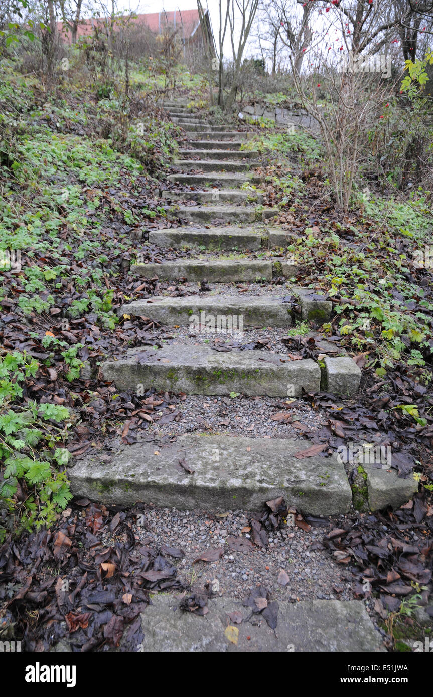 Granite-stairway Stock Photo