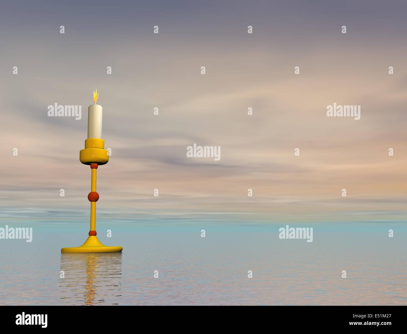 Candle - 3D render Stock Photo - Alamy