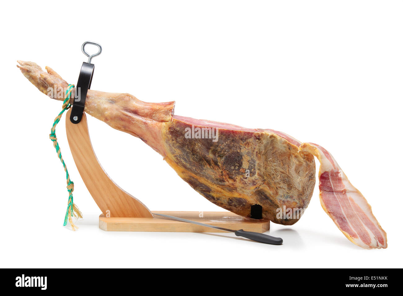 Spanish ham. Jamon Serrano Stock Photo