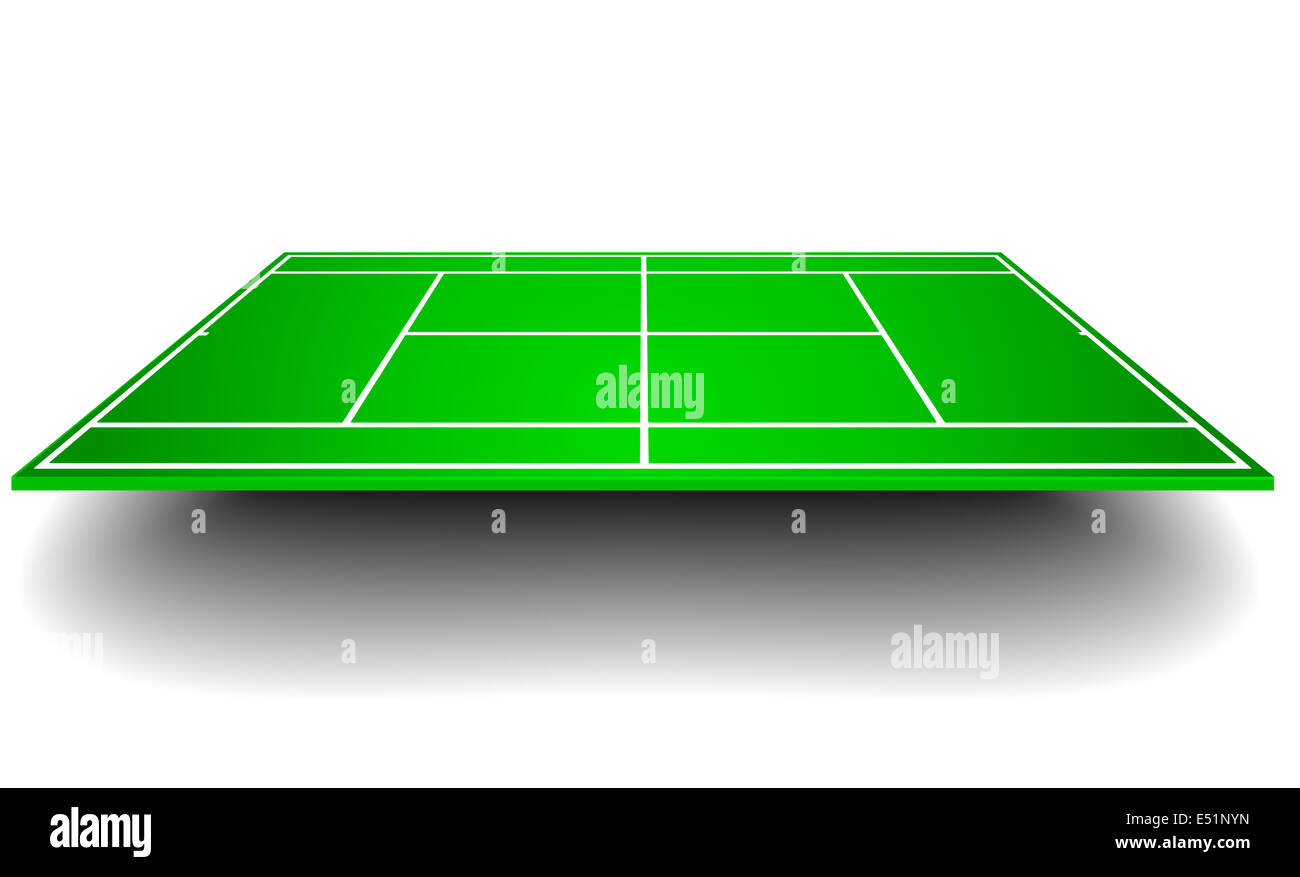 Tennis court illustration Cut Out Stock Images & Pictures - Alamy