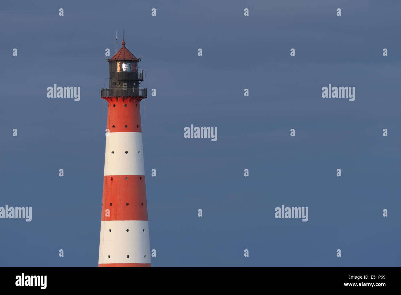 Lighthouse Westerhever, Germany Stock Photo