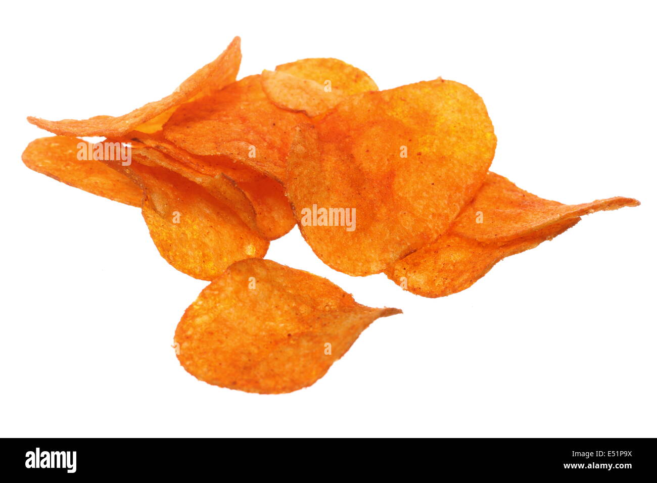 Crisps. Potato chips isolated on white Stock Photo Alamy