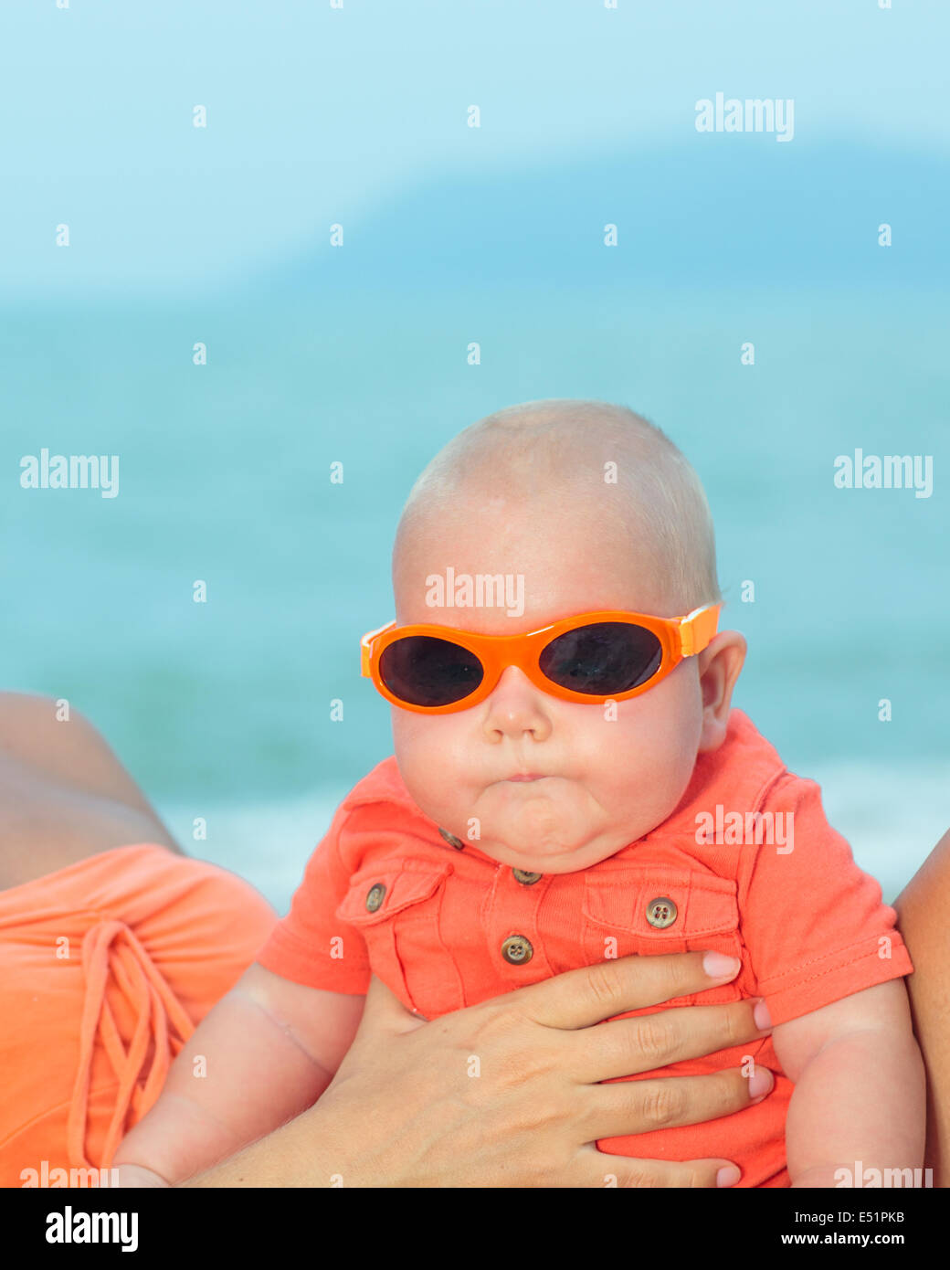 Baby wearing sunglasses Stock Photo Alamy