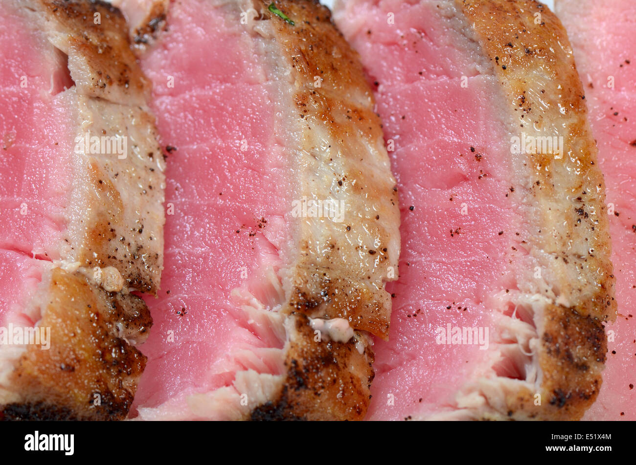 Tuna fillet in a coffee crust Stock Photo Alamy