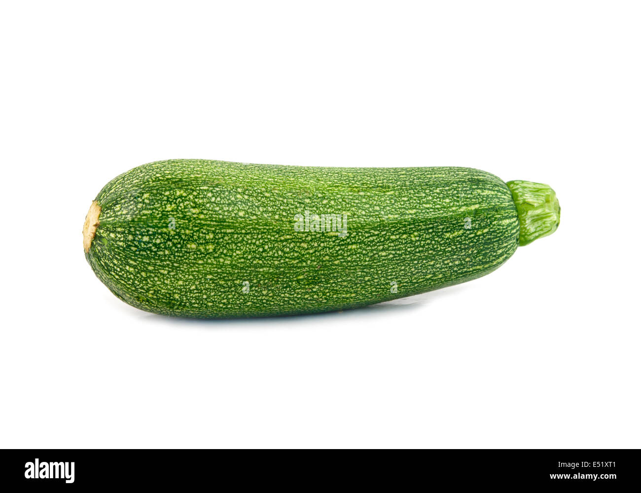single cukini vegetable isolated on the white background Stock Photo