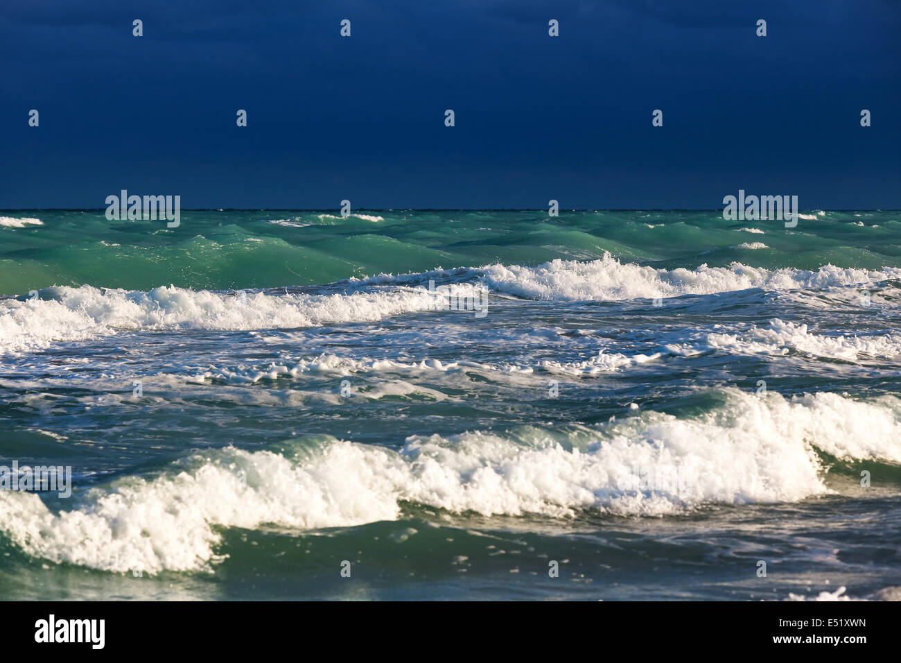 stormy sky over the ocean Stock Photo - Alamy